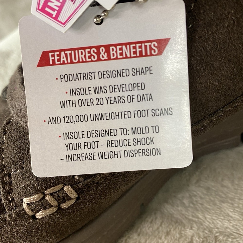 Skechers Arch Fit Gotta Chill Boots Womens Size 10 Brown Suede Comfort NEW - Picture 12 of 13